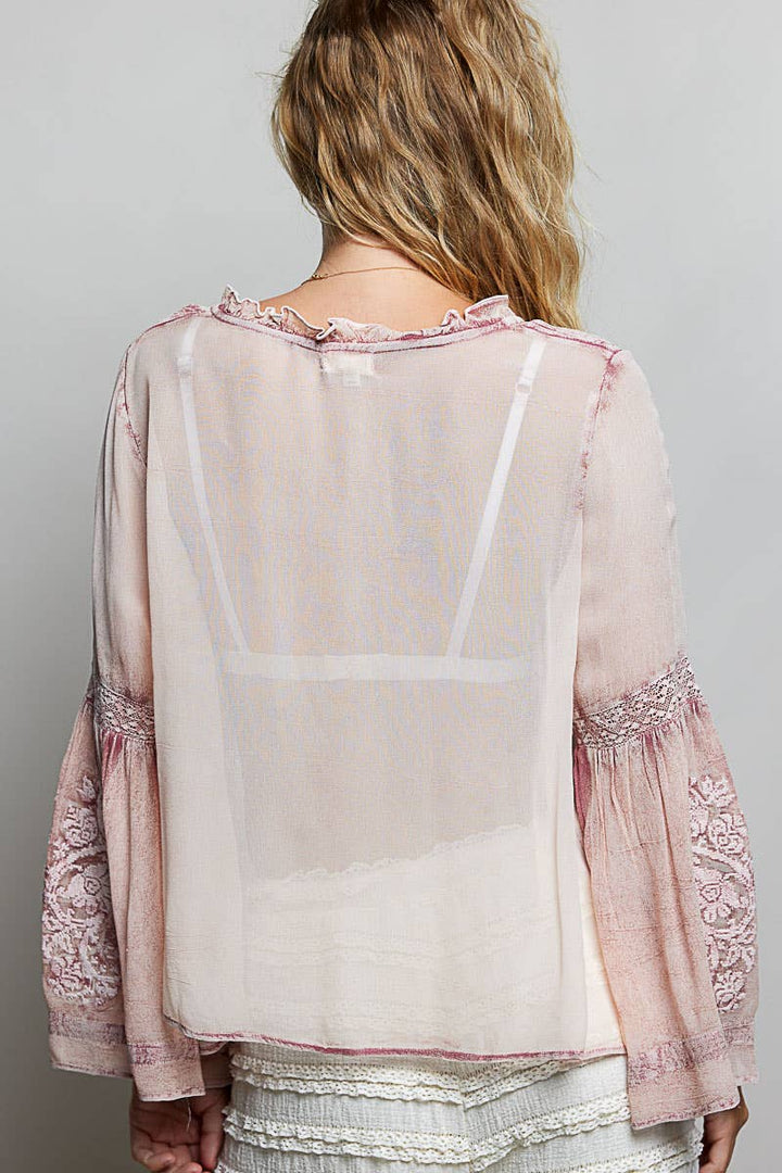 Rose Petal Ruffle Blouse