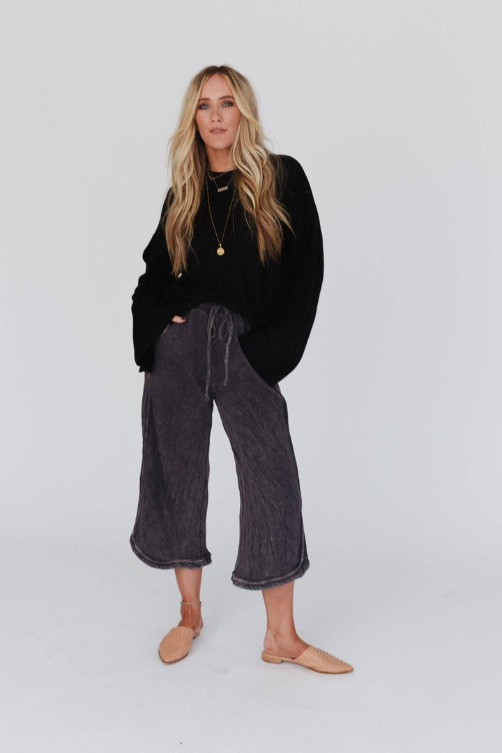 So Comfy Wide Leg Pant Petite | New Charcoal
