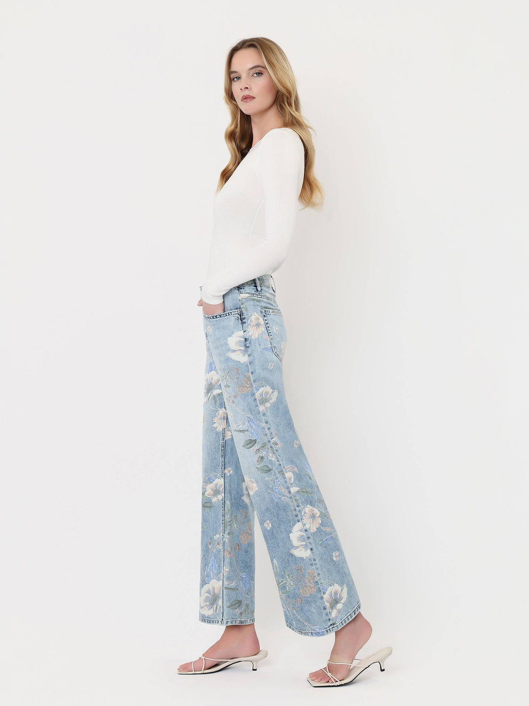 Cheryl - Floral Vintage Flare Jeans