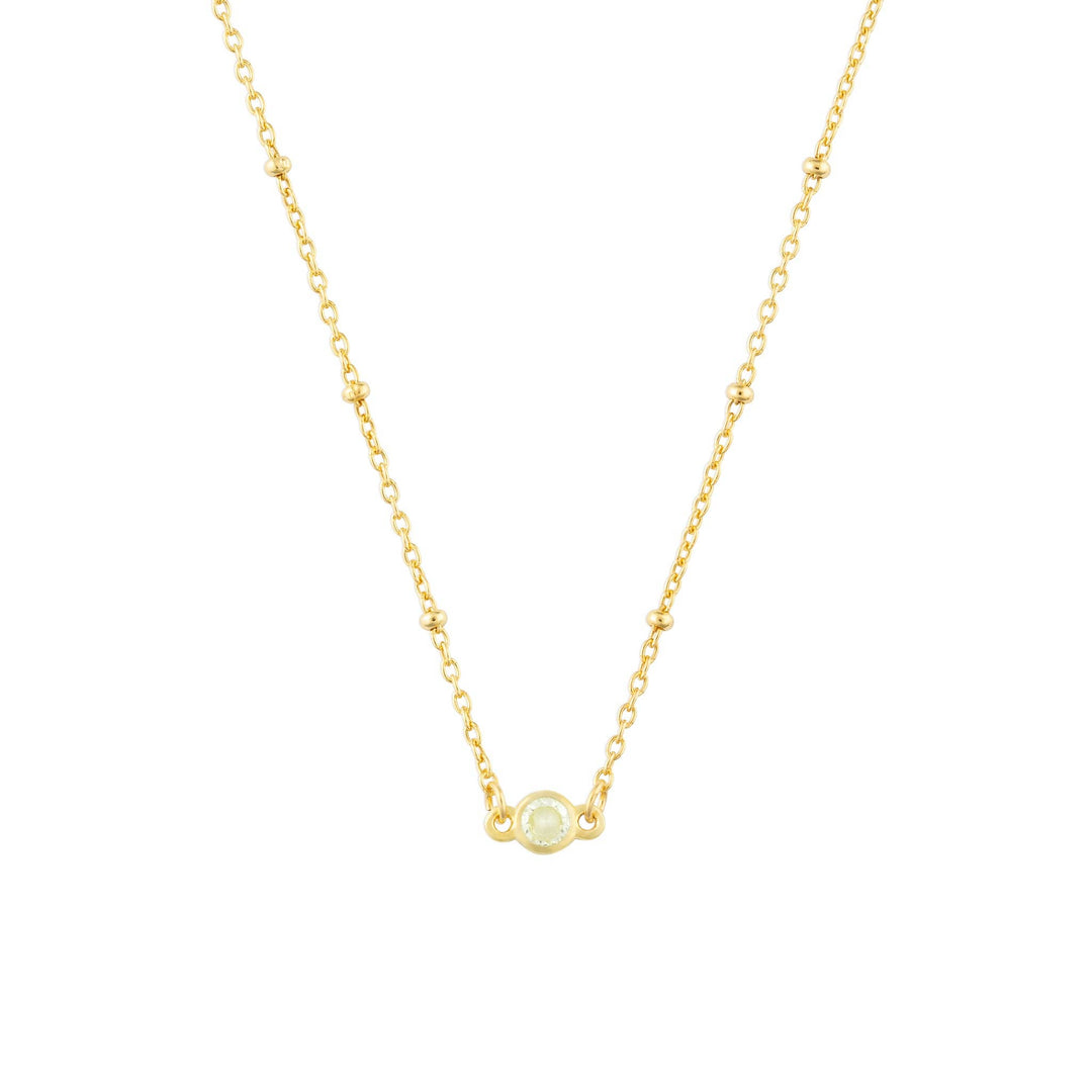 NOVEMBER BIRTHSTONE NECKLACE GOLD