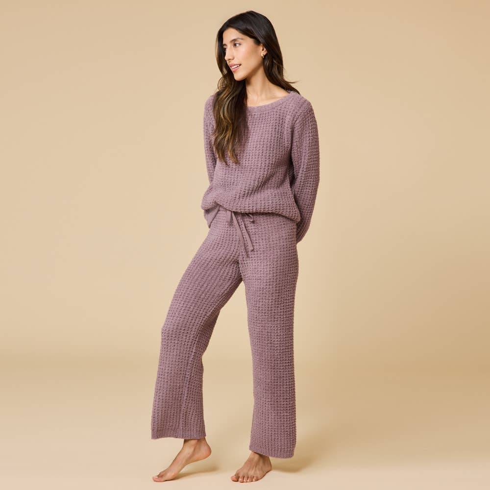 Marshmallow Waffle Boatneck Lounge Set