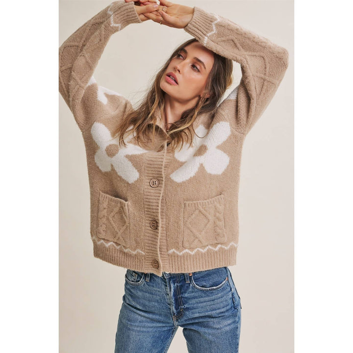 The Camille Floral Intarsia Cardigan