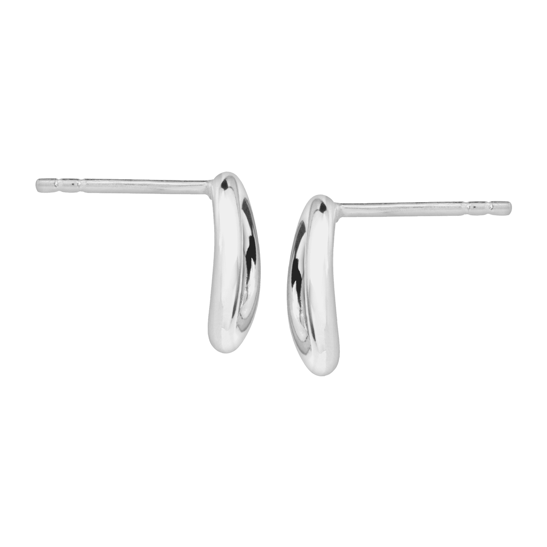 'Karma' Open Circle Stud Earrings in Sterling Silver