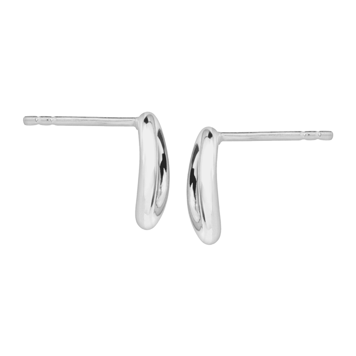 'Karma' Open Circle Stud Earrings in Sterling Silver