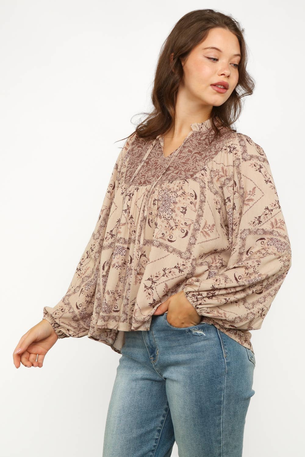 Plus Size Bohemian Blouse