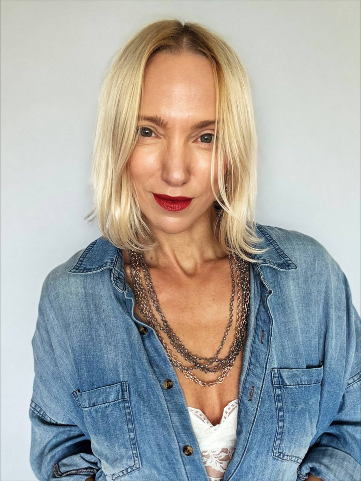 Multistrand Beaded & Chain Layering Necklace