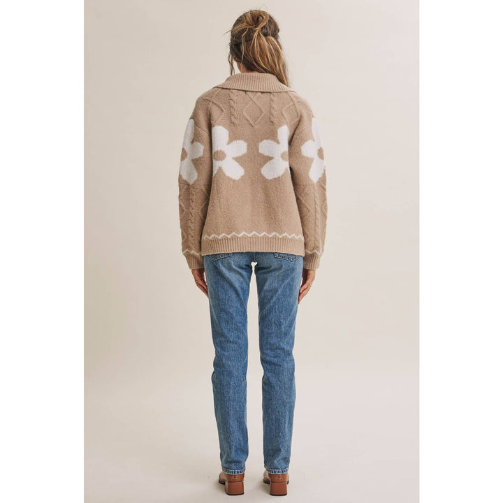 The Camille Floral Intarsia Cardigan
