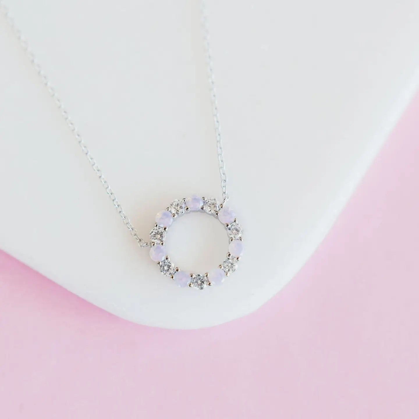 Infinity Necklace in Cotton Candy