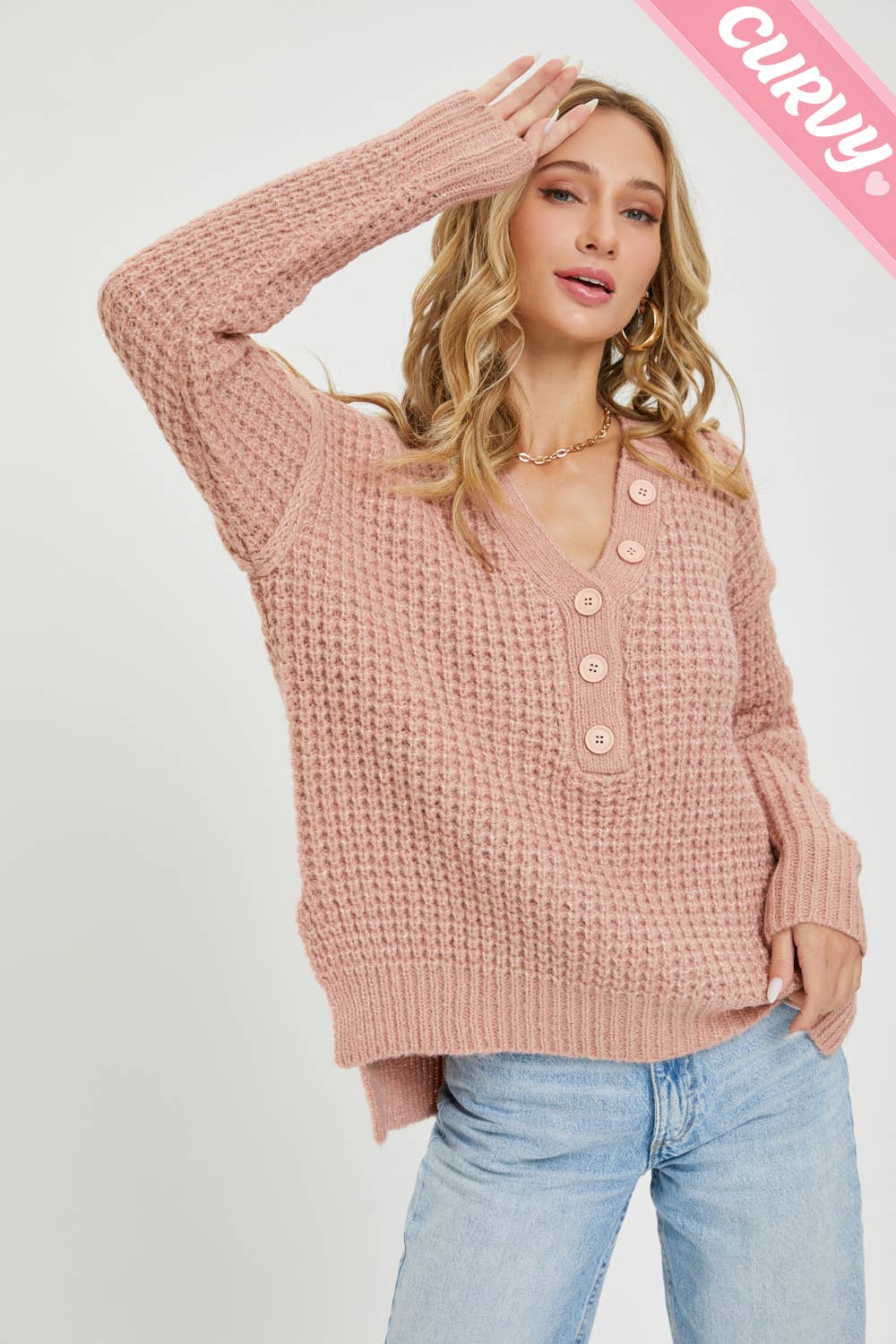 Soft Chunky Knit Sweater - Plus Size