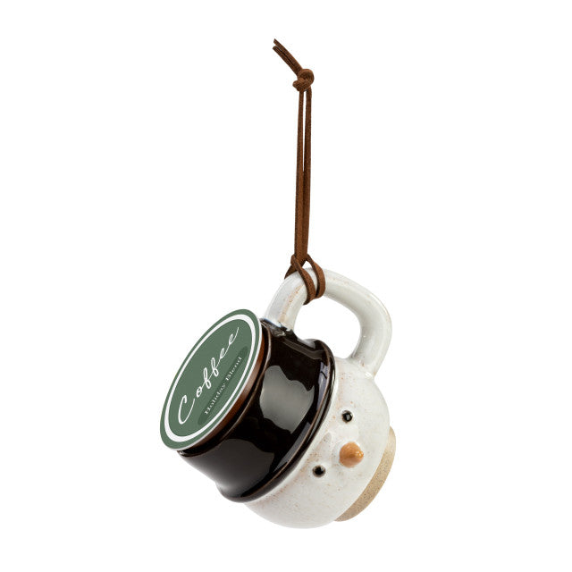 Snow Day Snowman Coffee Pod Mug Ornament