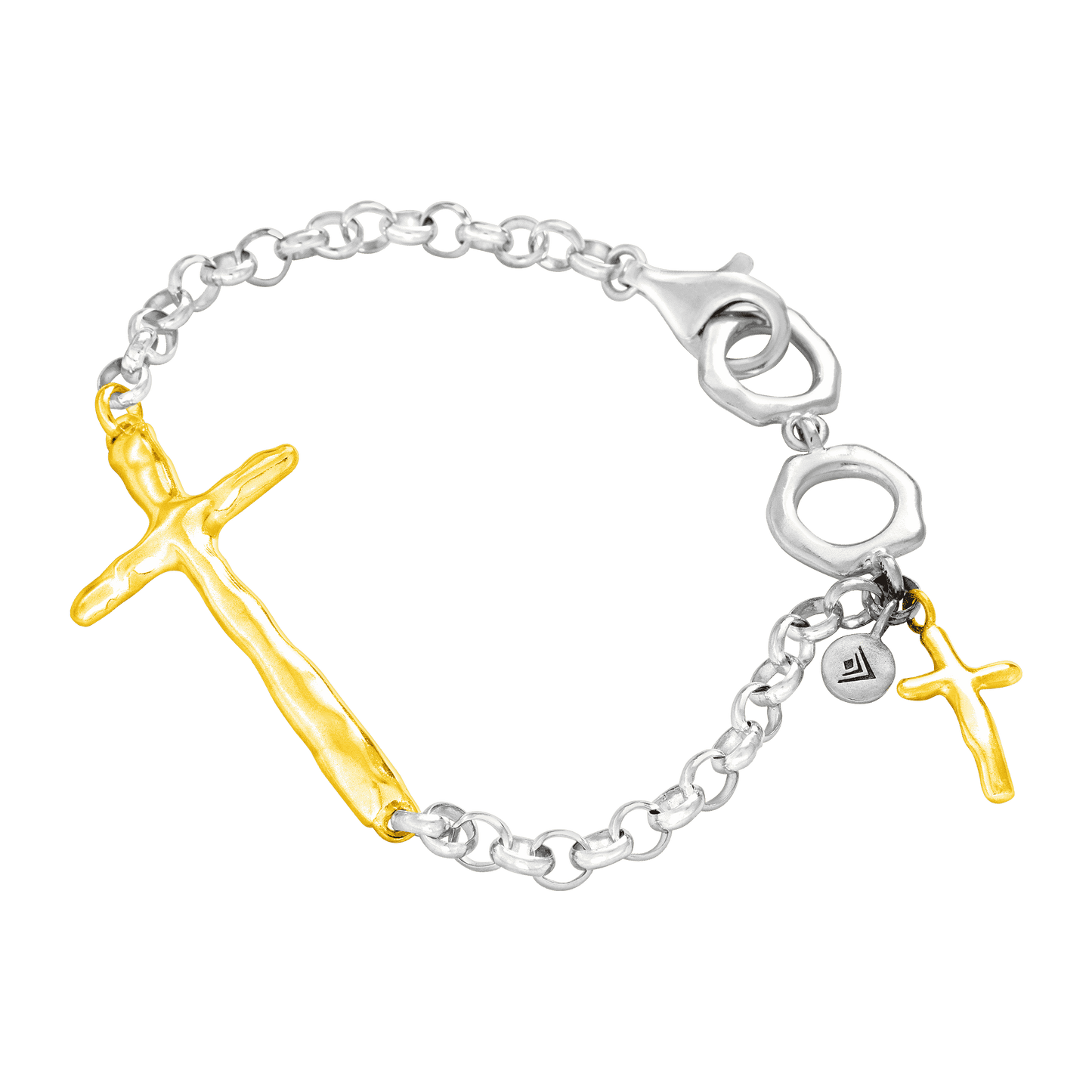 Silpada 'In Good Faith' Organic Cross Bracelet in Sterling S