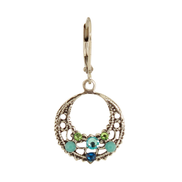 Filigree Crystal Hoop Earrings