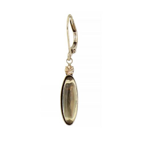 Stacked Glass Oval Earrings