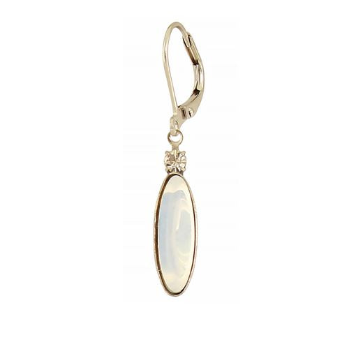 Stacked Glass Oval Earrings
