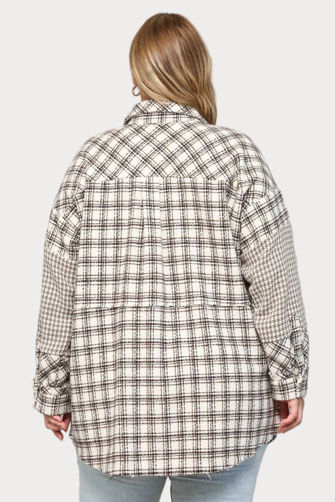 Plus | Plaid & Houndstooth Shacket
