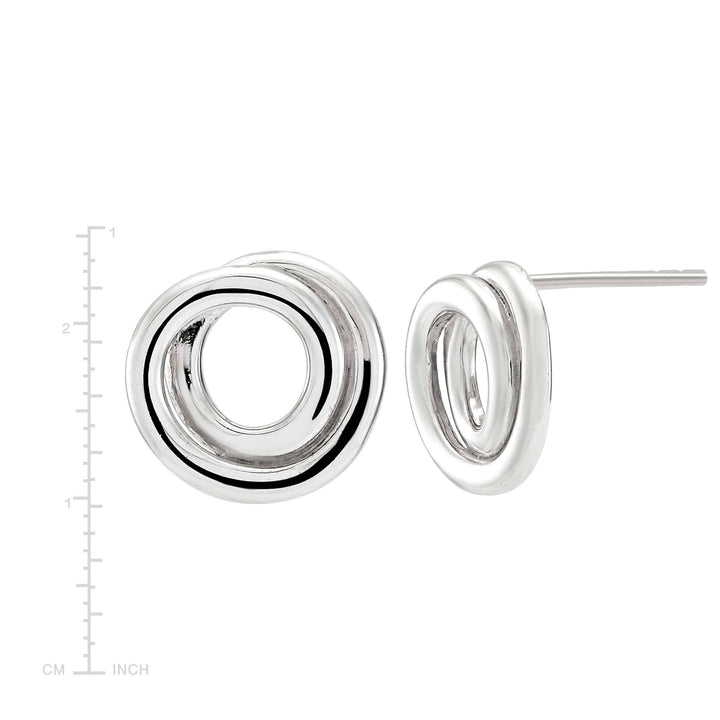'Karma Swirl' Stud Earrings in Sterling Silver