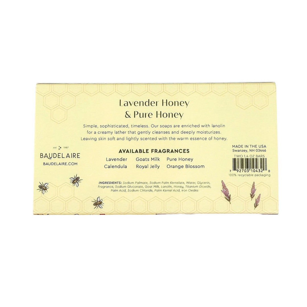 Lavender/Pure Honey Soap 1.4oz - Matchbox Duo