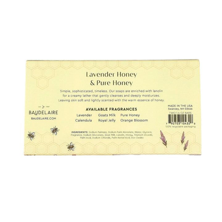 Lavender/Pure Honey Soap 1.4oz - Matchbox Duo