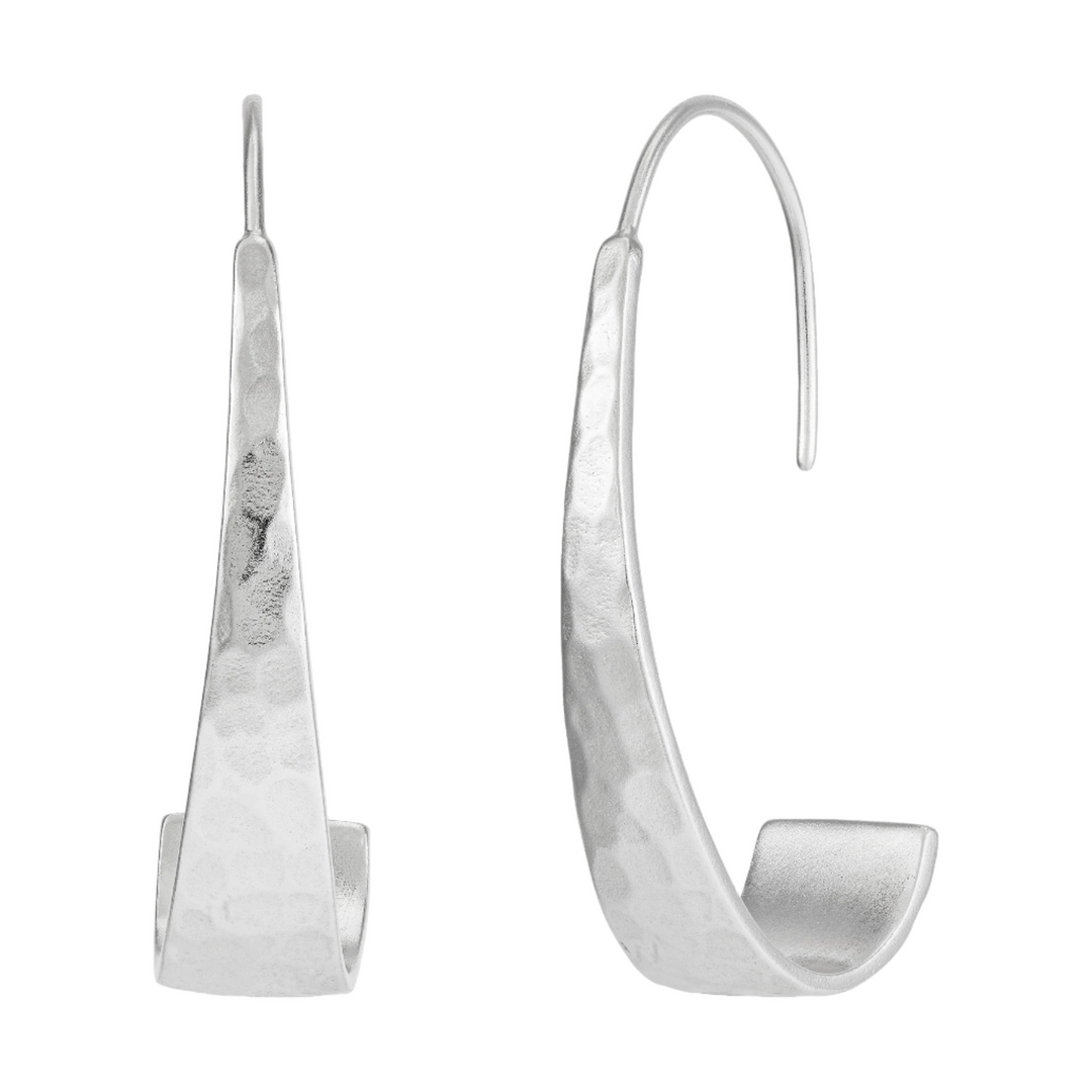 'Effortless Glamour' Sterling Silver Hoop Earrings