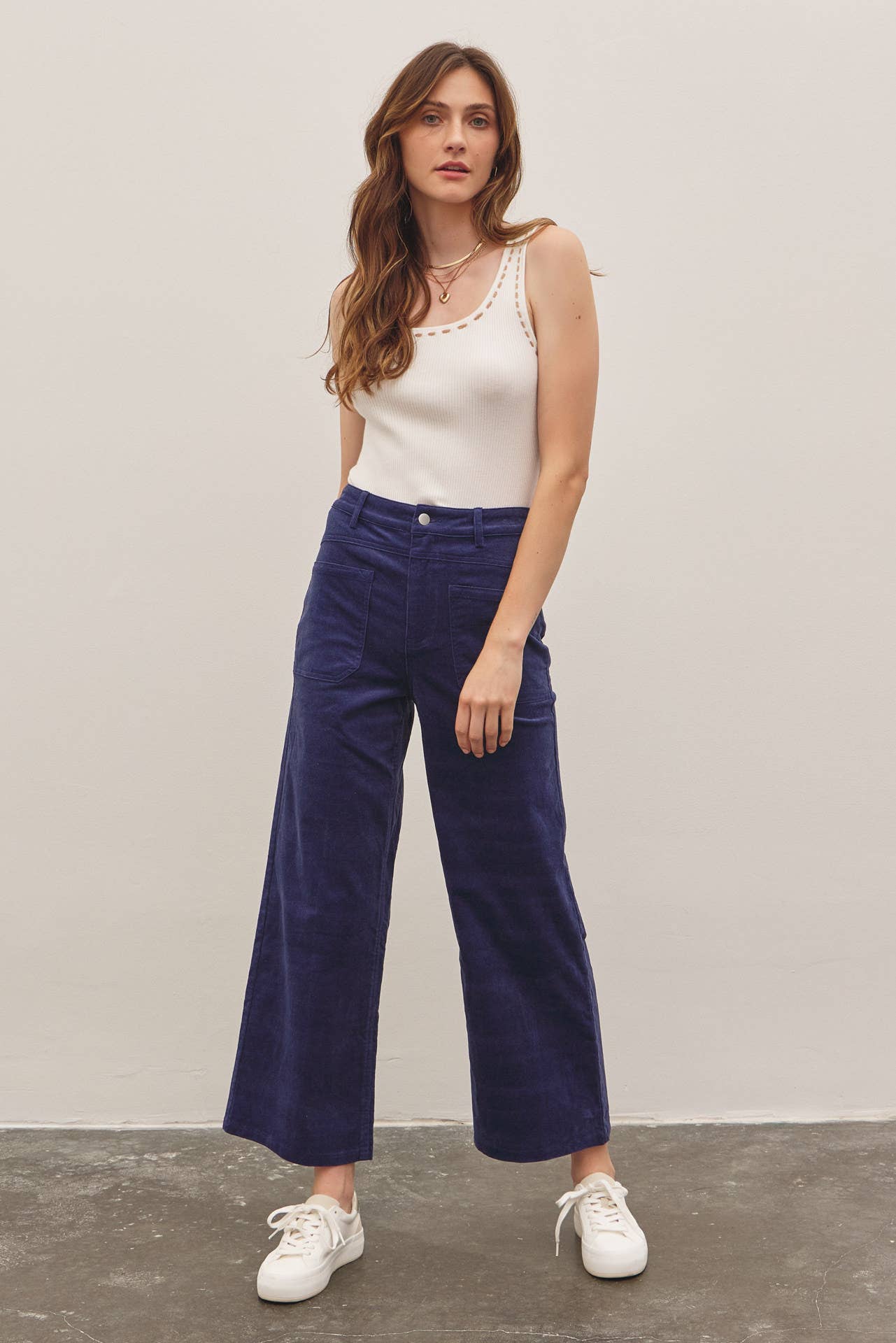 COZY CHIC WIDE LEG CORDUROY PANTS