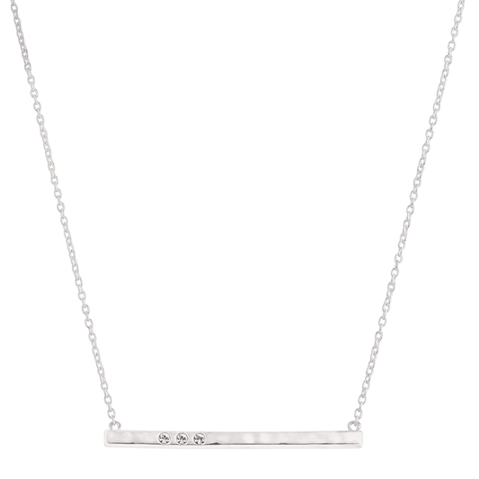 Silpada Dotted Line Necklace, Crystals & Sterling Silver