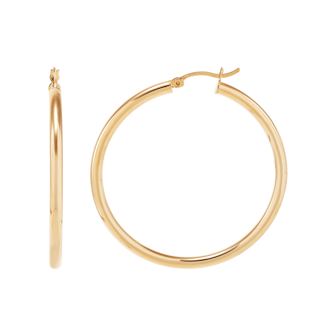 'Smooth Falling' Hoop Earrings in Sterling Silver