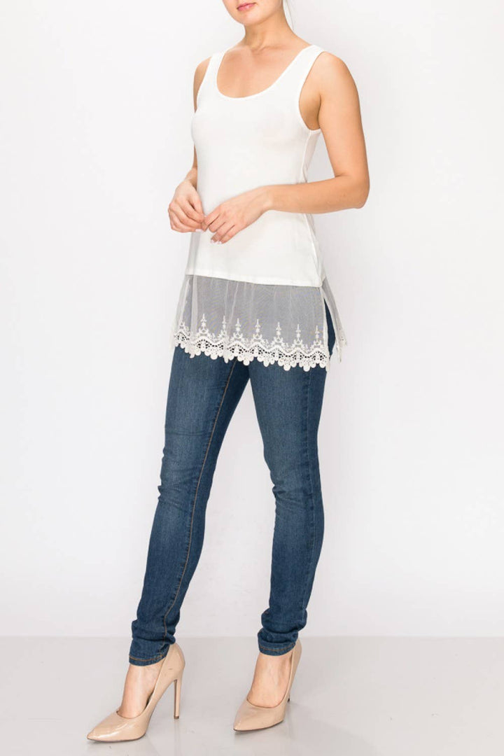 Lace Trim Tank