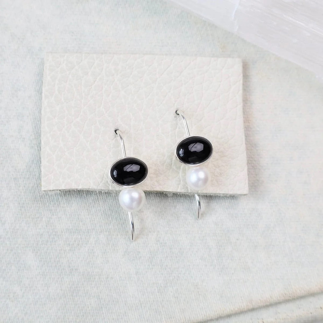 Dainty Oval Drop Earrings