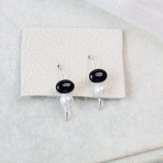 Dainty Oval Drop Earrings