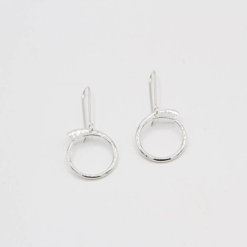 Hammered Circle Earring