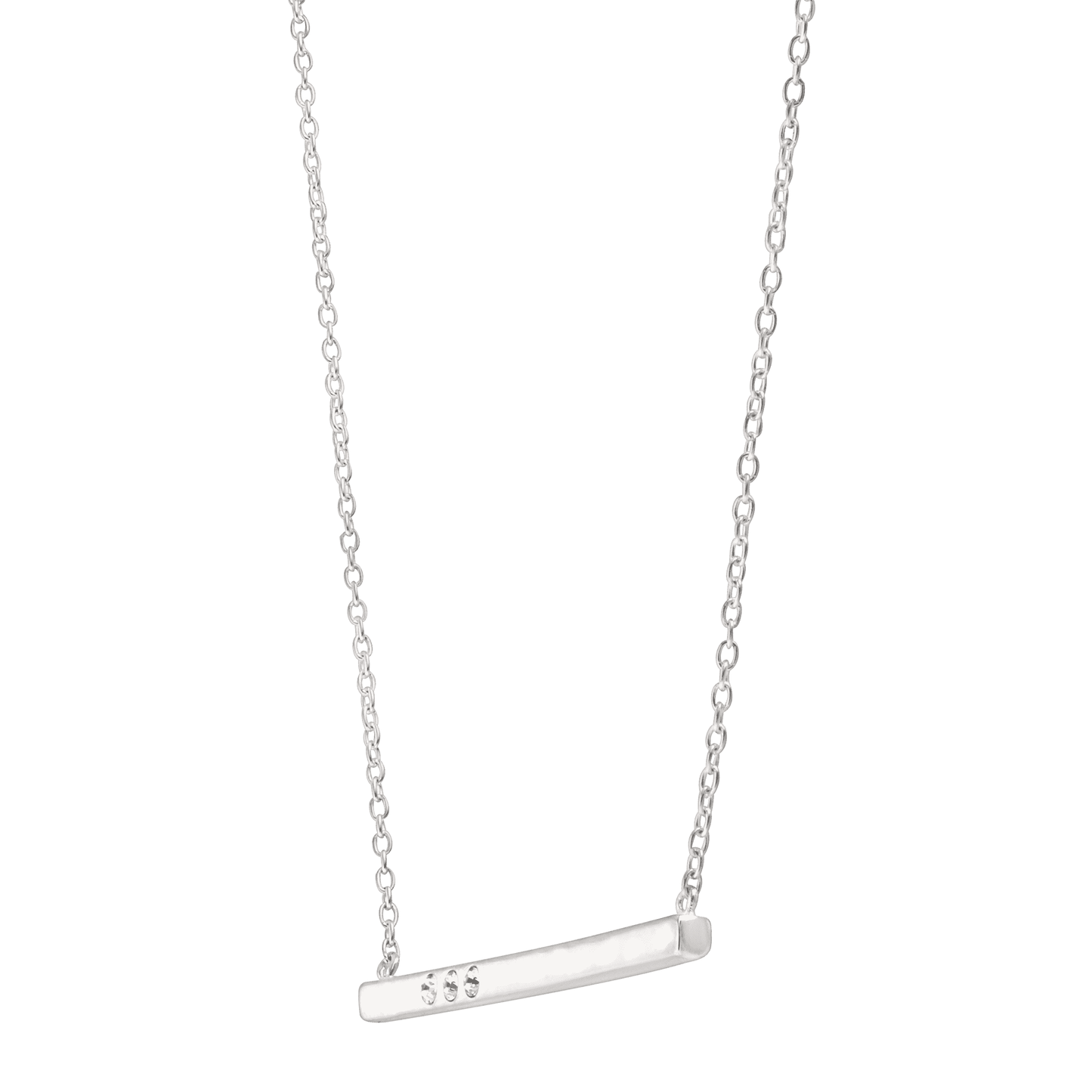 Silpada Dotted Line Necklace, Crystals & Sterling Silver