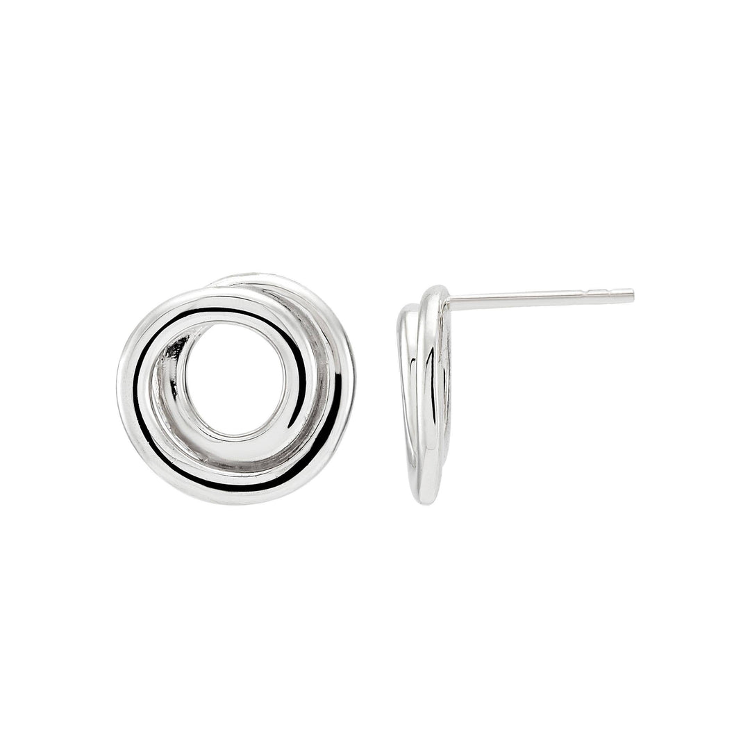 'Karma Swirl' Stud Earrings in Sterling Silver