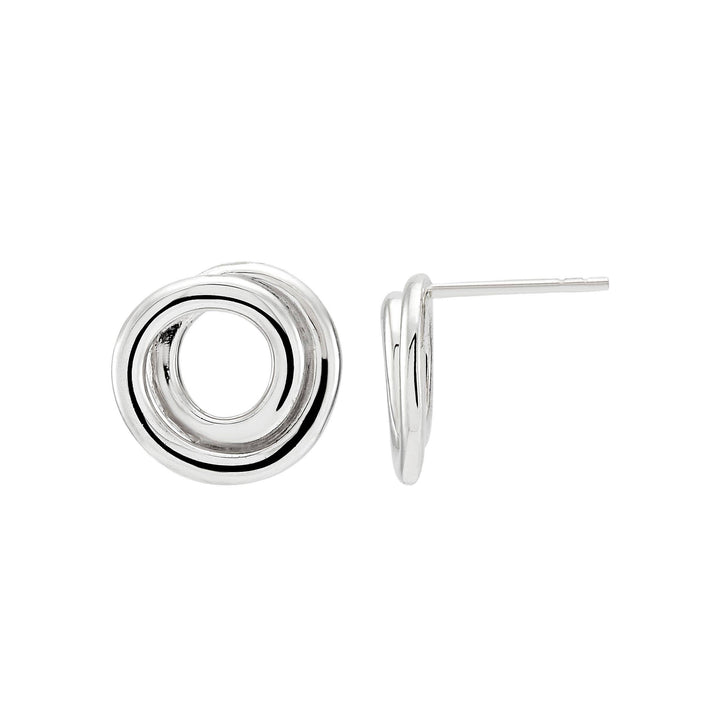 'Karma Swirl' Stud Earrings in Sterling Silver