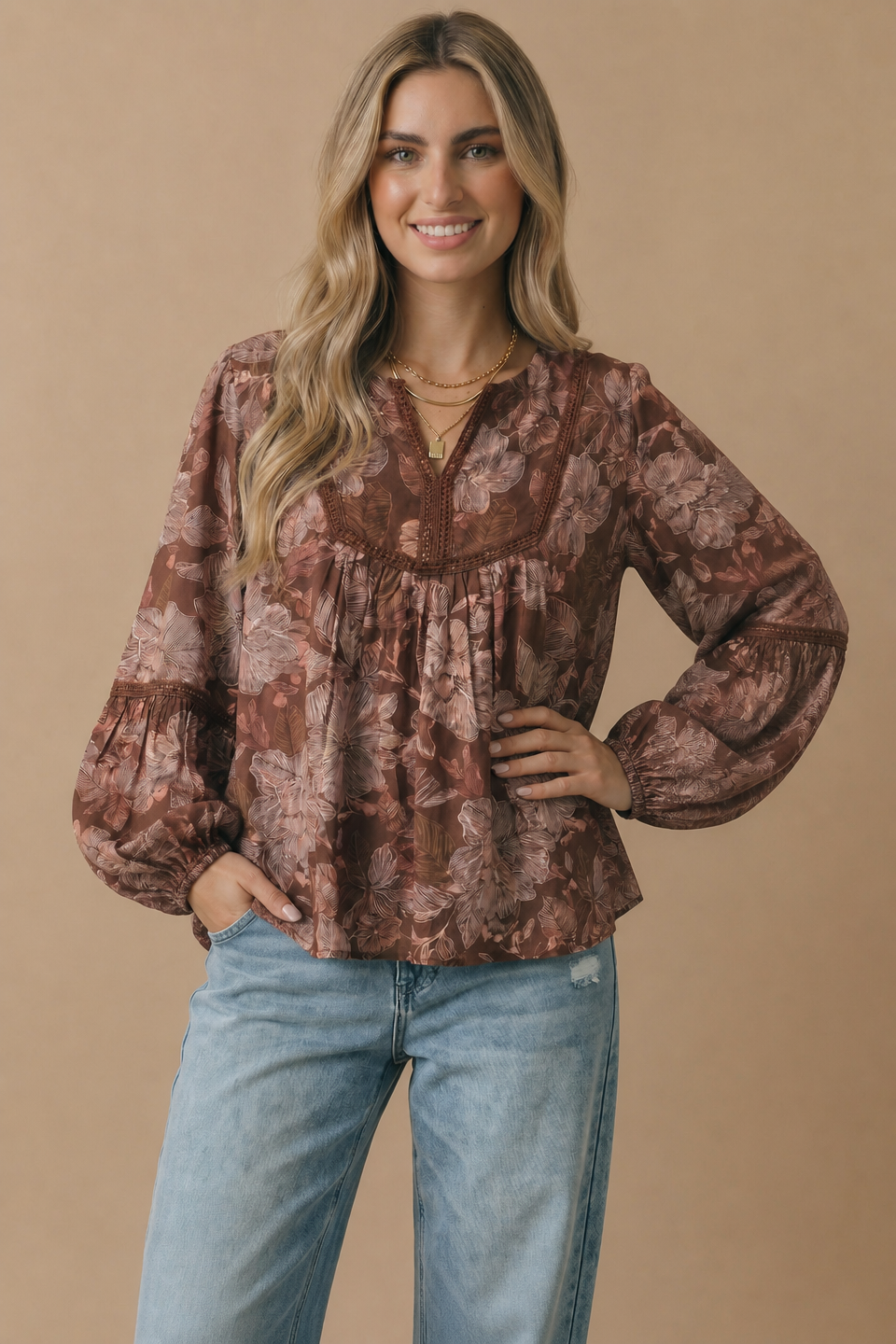 Wildflower Hollow Crochet Blouse