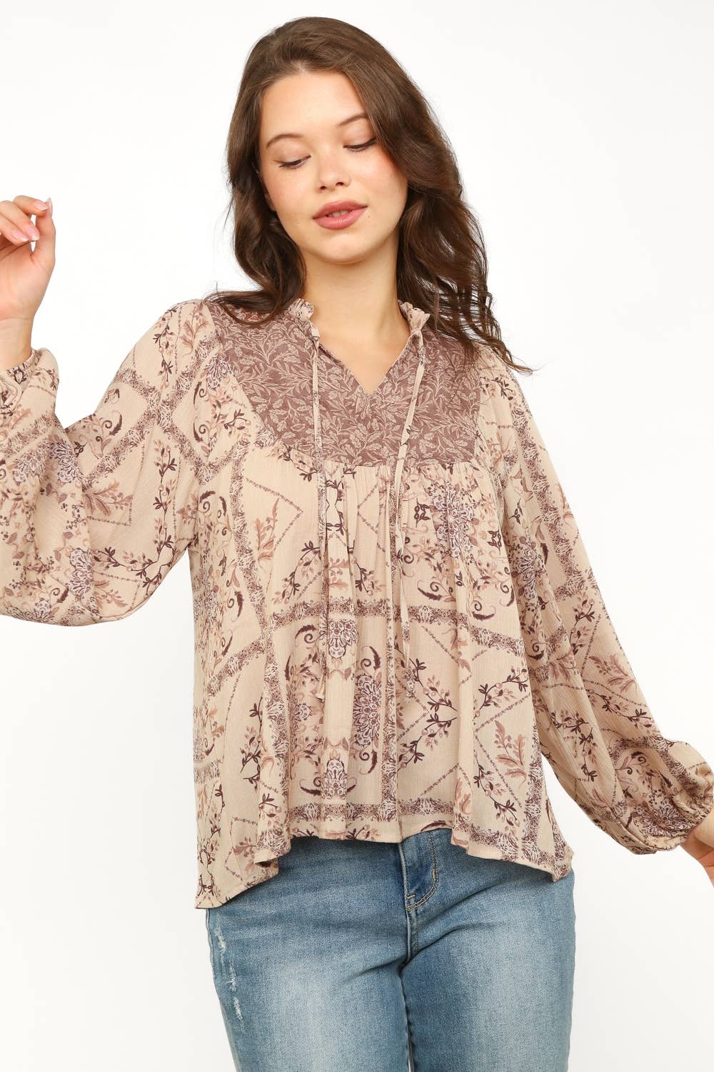 Plus Size Bohemian Blouse