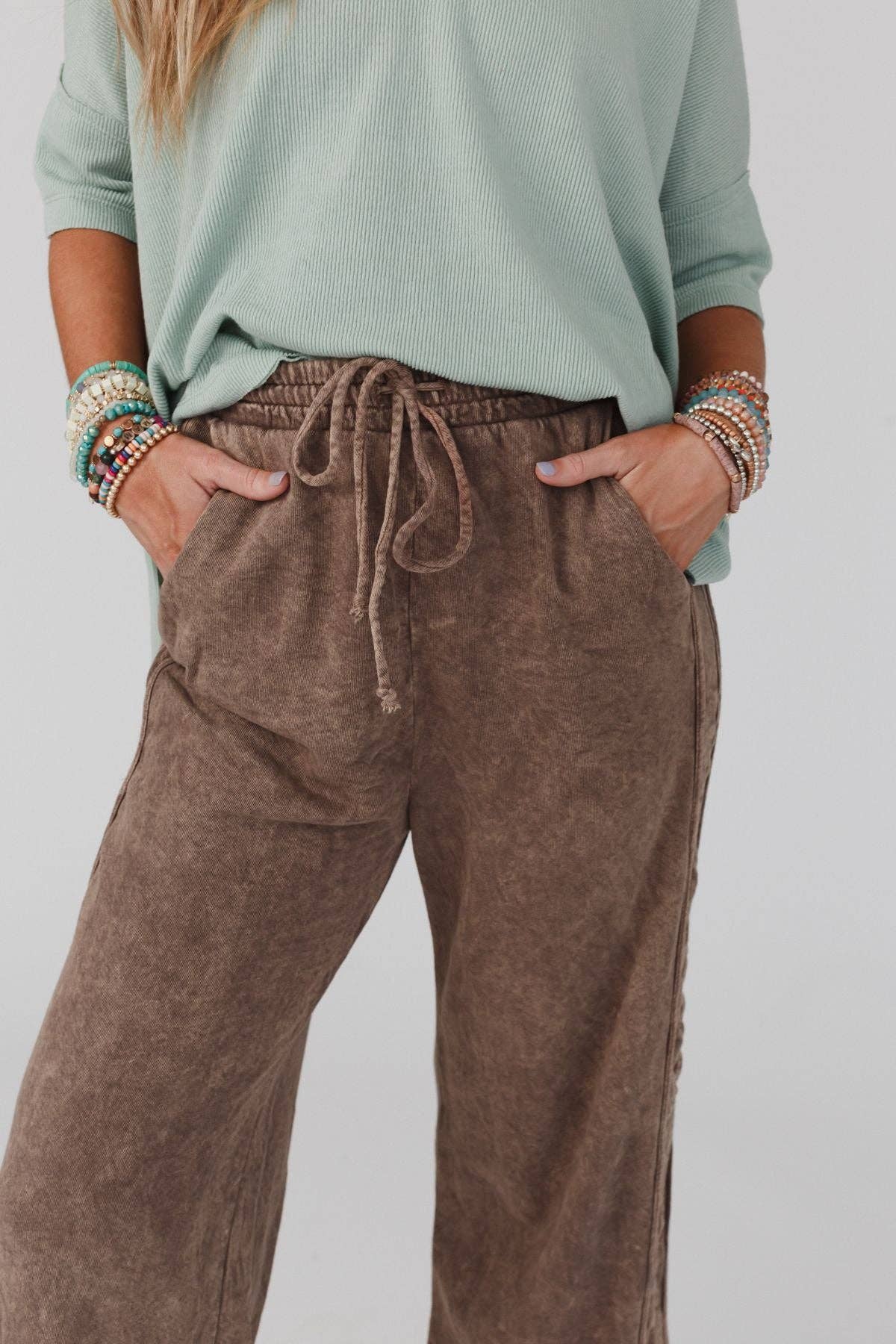 So Comfy Wide Leg Full Pant - New Mocha