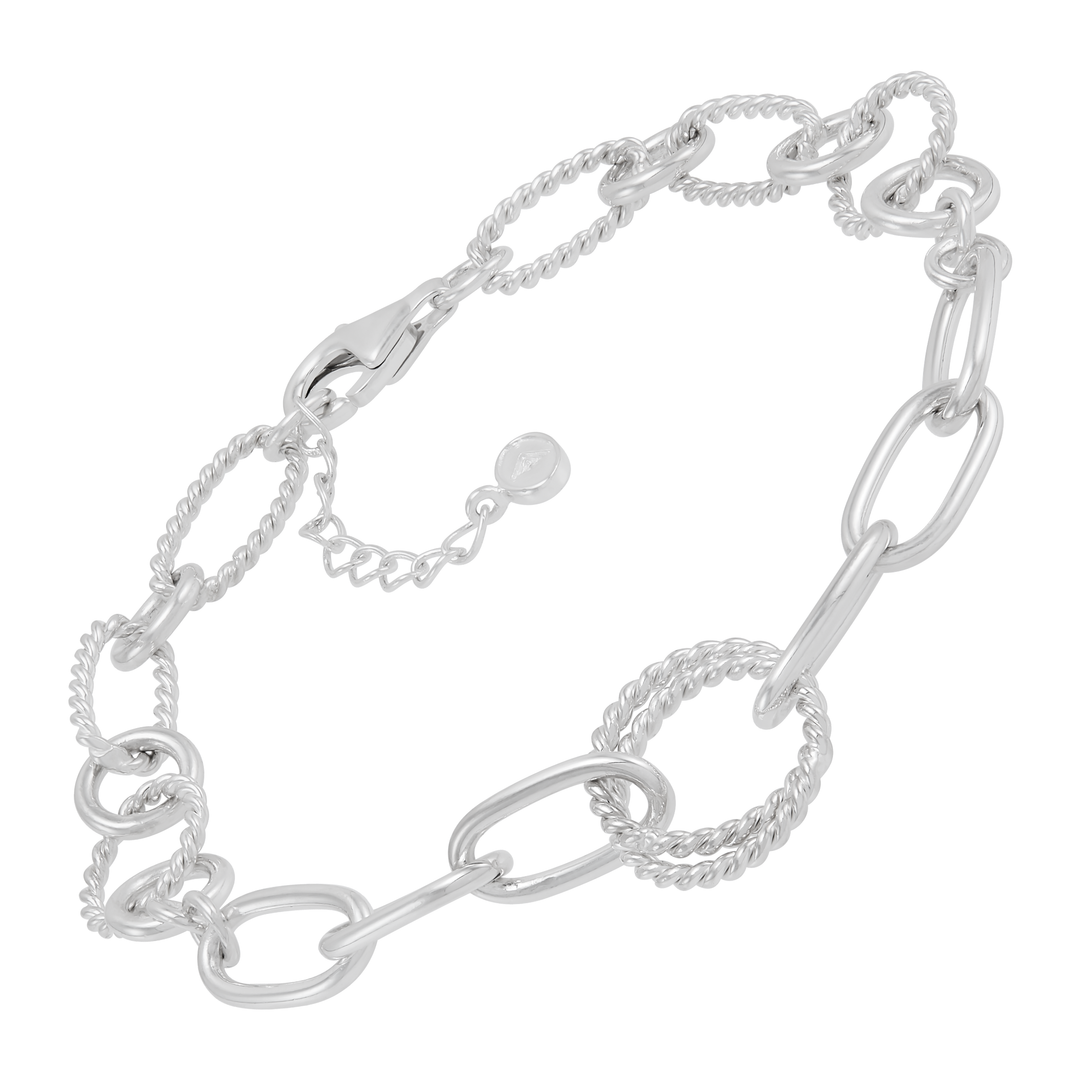 'Incandescent Glow' Silver Link Bracelet