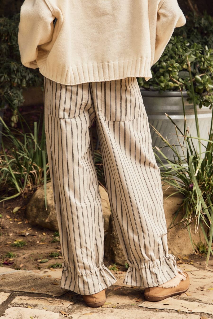 Striped Wide Leg Pants