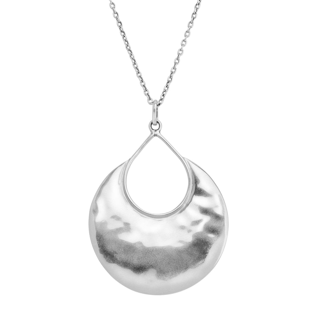 'Crescent Drop' Pendant in Sterling Silver