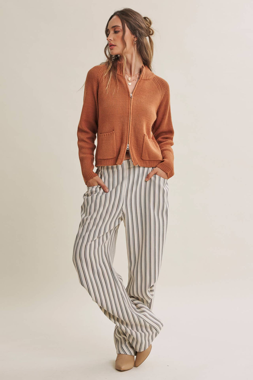 The Parker Two-Way Zip Sweater Jacket