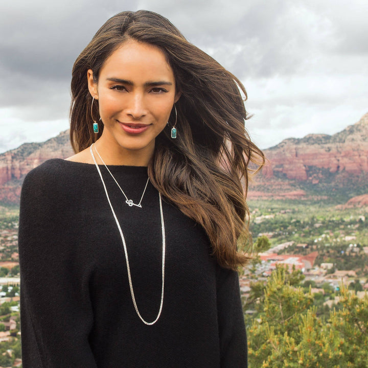 'Oasis' Compressed Turquoise  Drop Earring