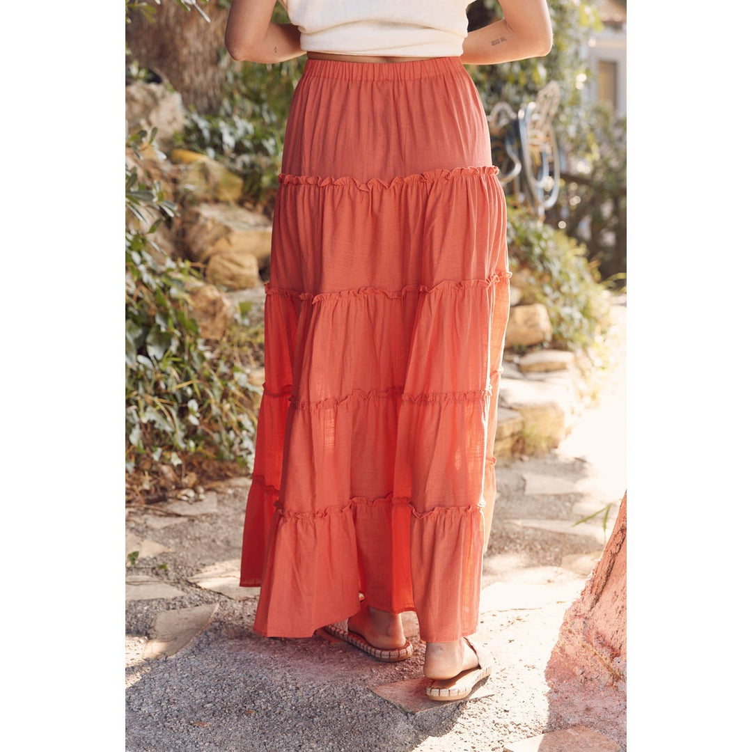 Boho Tiered Maxi Skirt