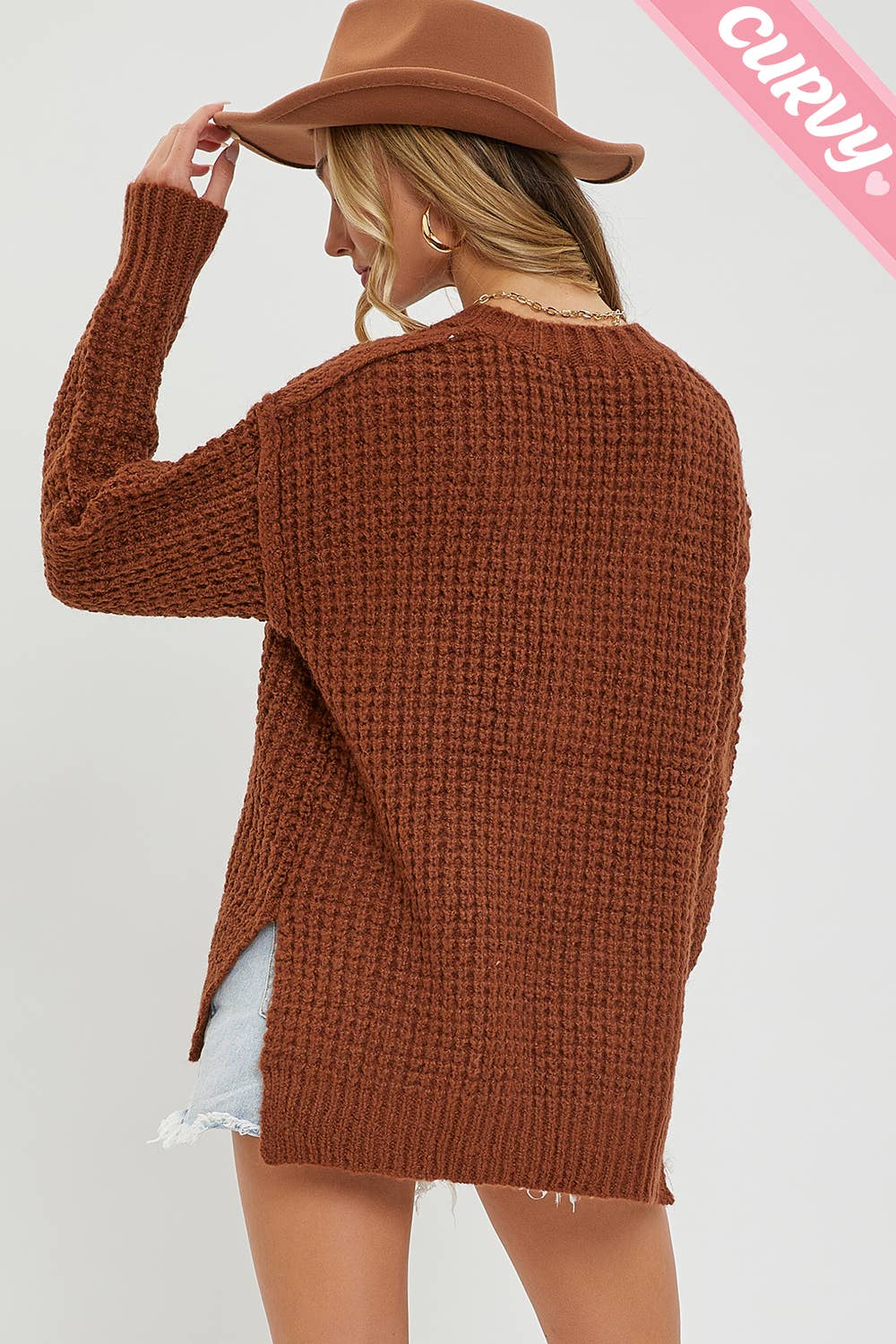 Soft Chunky Knit Sweater - Plus Size