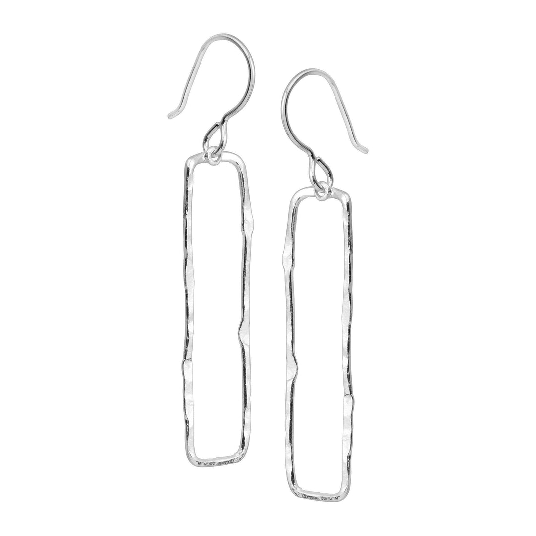 'Balancing Act' Hammered Sterling Silver Earring