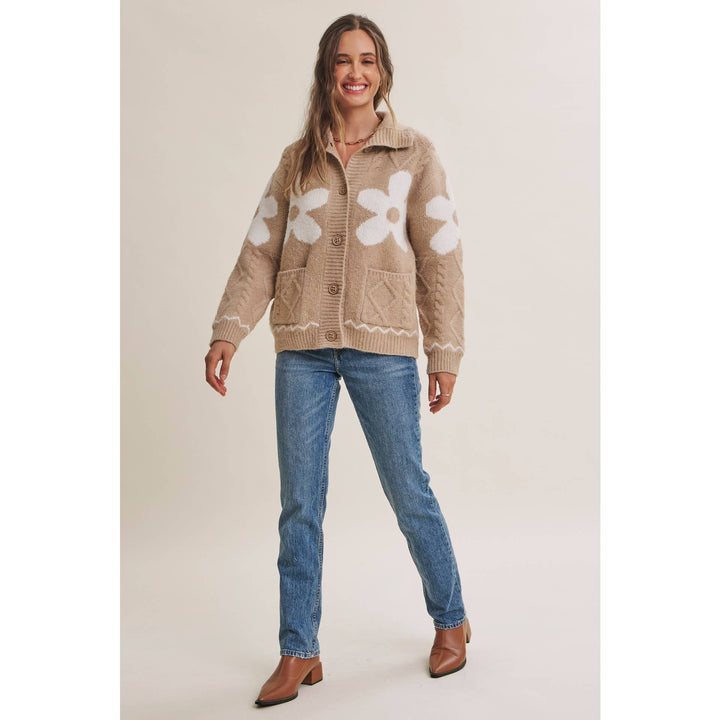 The Camille Floral Intarsia Cardigan