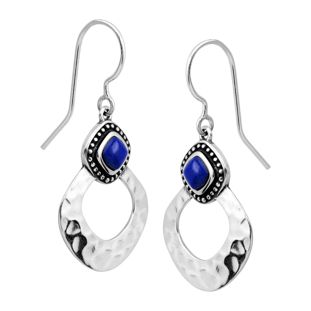 'Atacama' Lapis Drop Earrings in Sterling Silver