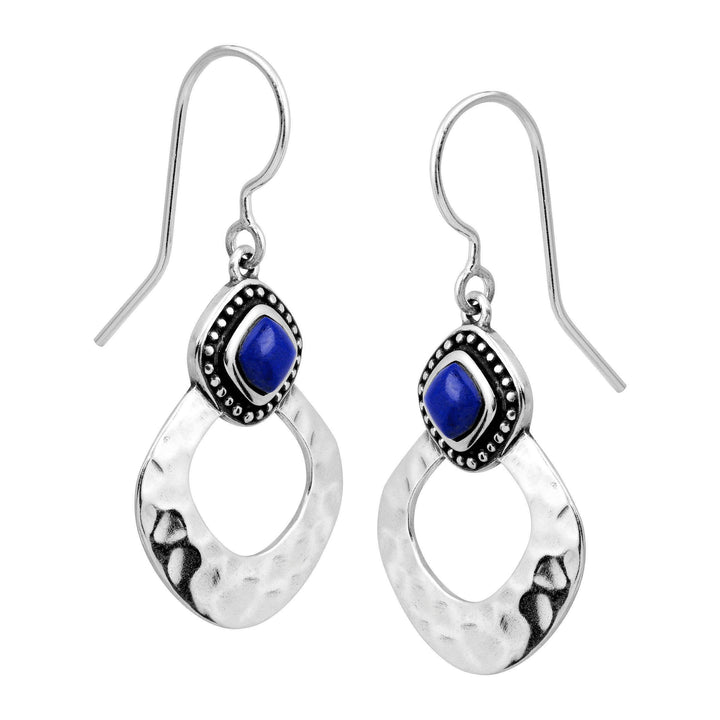'Atacama' Lapis Drop Earrings in Sterling Silver