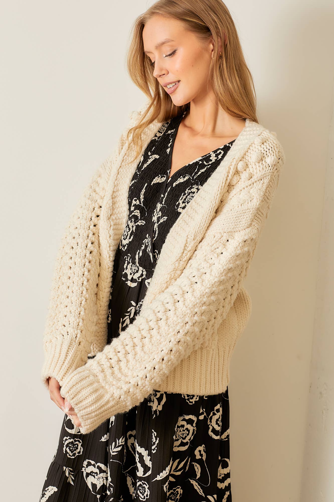 Pom Pom Sweater Cardigan