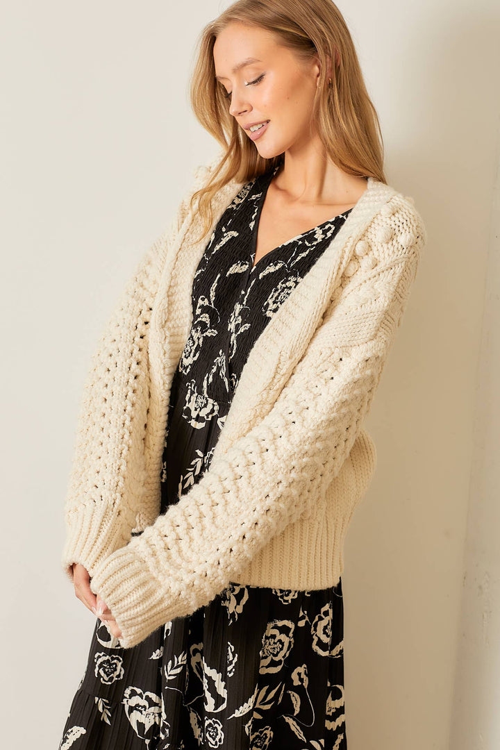 Pom Pom Sweater Cardigan