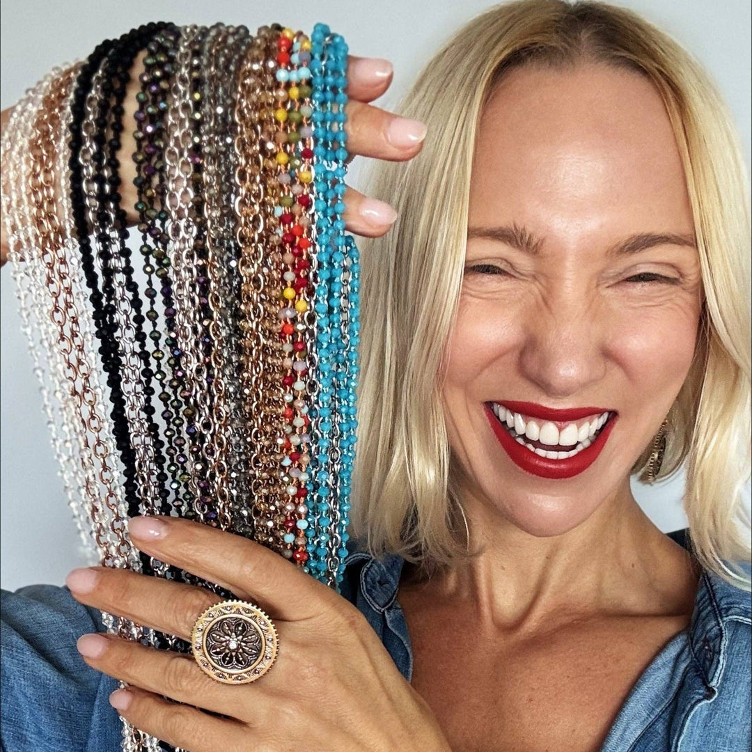 Multistrand Beaded & Chain Layering Necklace